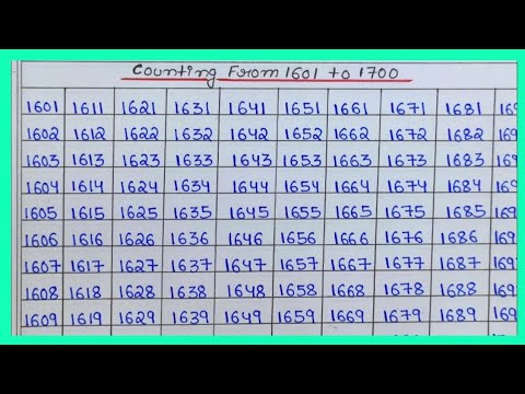 1763 In Numbers Counting Numbers From 1601 to 1700||Counting Numbers||1601 to 1700 ...