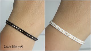 Pulsera miyuki para principiantes / Brick Stitch