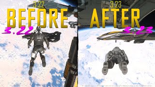 Side by Side Comparison of 3.22 and 3.23 in Star Citizen