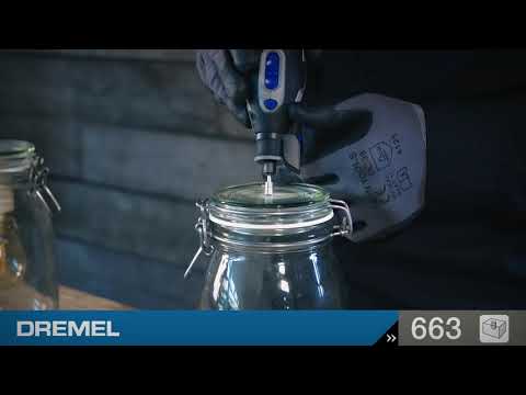 Алмазне свердло Dremel 663 для скла (10 мм) (26150663JB), видео 1