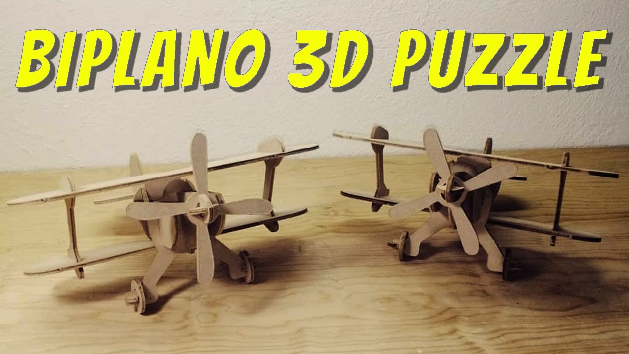 UGEARS Mini Biplano – Puzzle 3D De Madera Con Motor De Goma, 84 Piezas, Montaje Fácil En 1 Hora