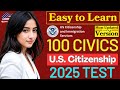 2025 random 100 civics questions and answers - U.S. citizenship test 2025 I N400 Interview #trump