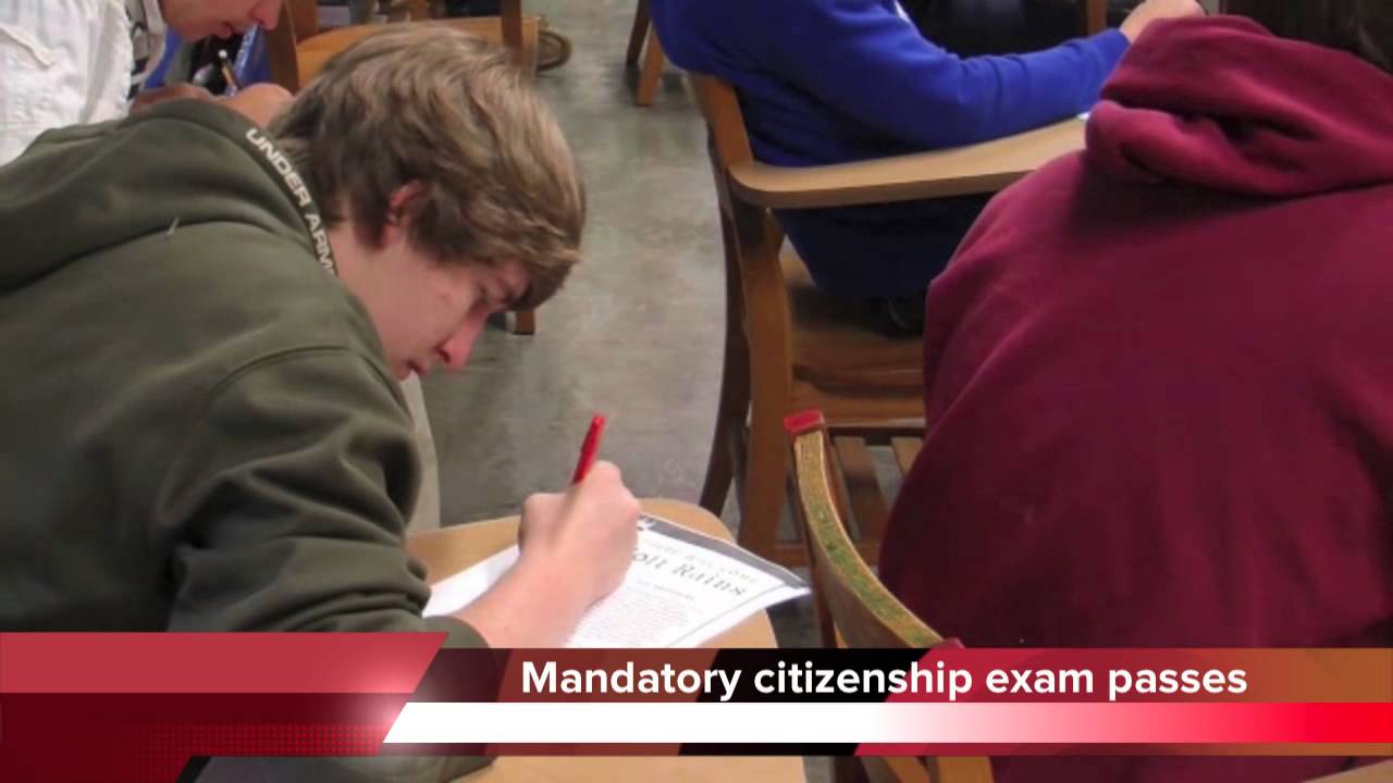 newspaper mockup TN House votes to require citizenship test for all students