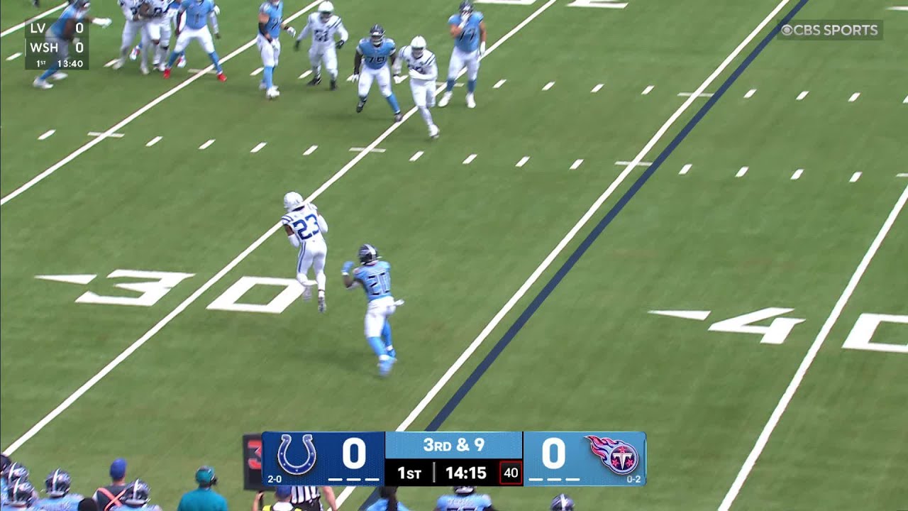 Kenny Moore Pick 6 on the 3rd play of the game