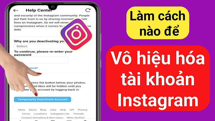 Vô hiệu hóa tài khoản instagram trên điện thoại