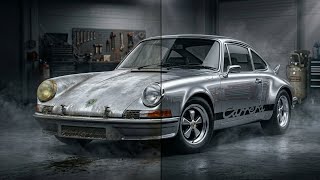 "ASMR Car Restoration Full Rebuild of Faded Silver Porsche 911 Carrera RS 1973 from Abandoned"