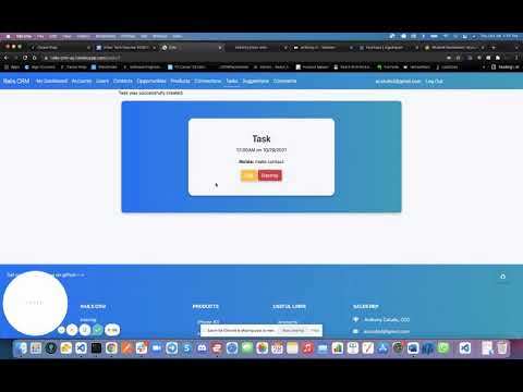 Ruby on Rails Crm Project Demo