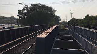 LIRR Double Decker Blows Through Massapequa Train Station at High Speeds