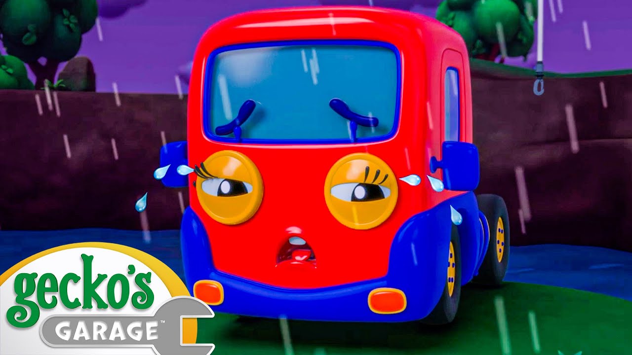 Baby Truck Stuck in the Storm!⚡🌧️ | Baby Truck | Gecko's Garage | Kids Songs