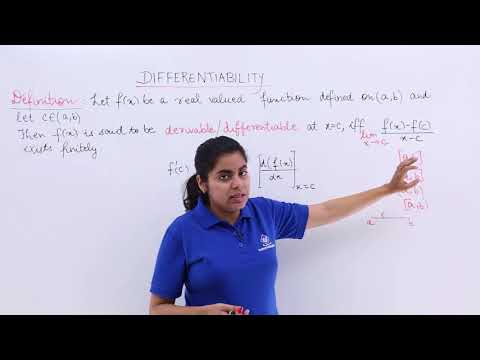 Class 12th – Definition of Differentiability | Continuity and Differentiability | Tutorials Point