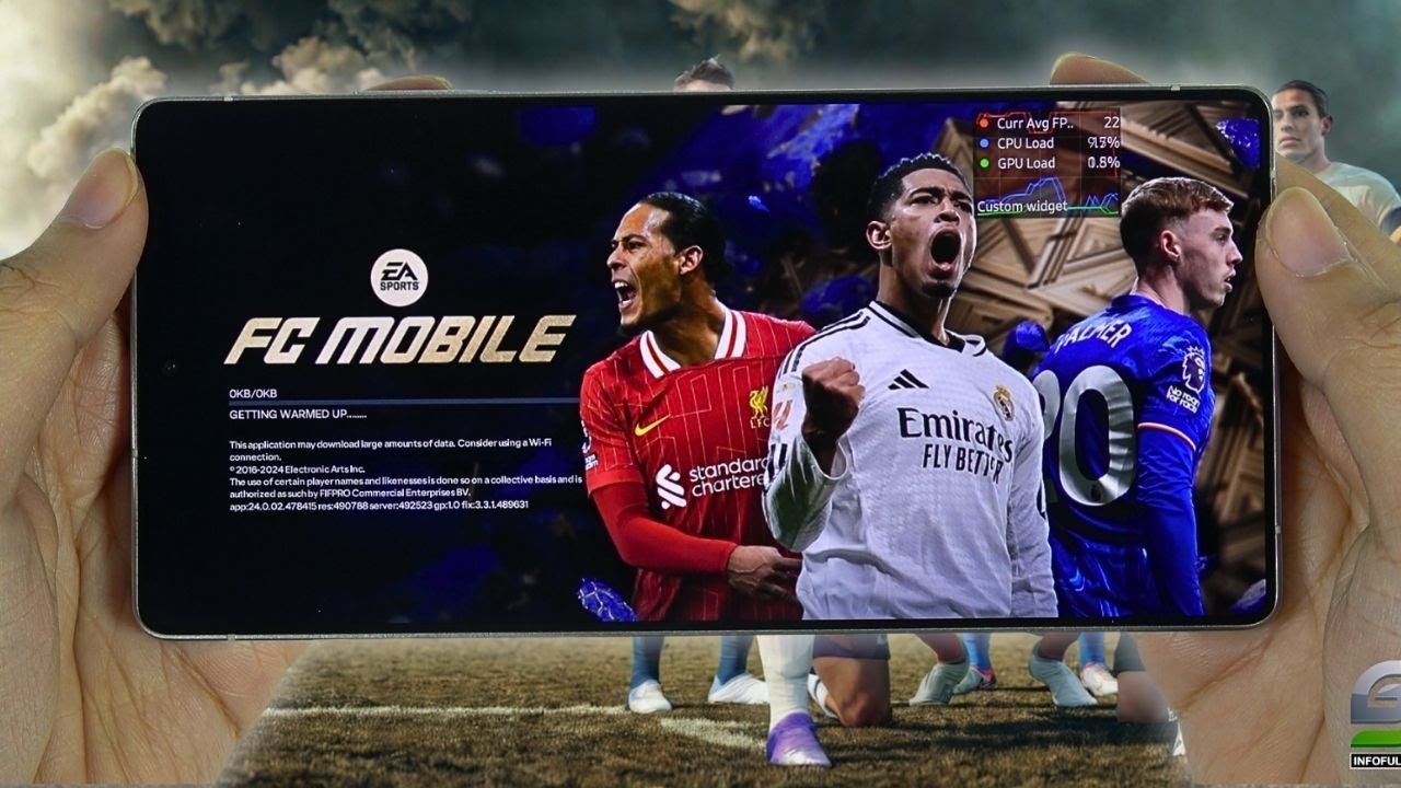 Samsung Galaxy S25 Ultra test game EA SPORTS FC MOBILE 24