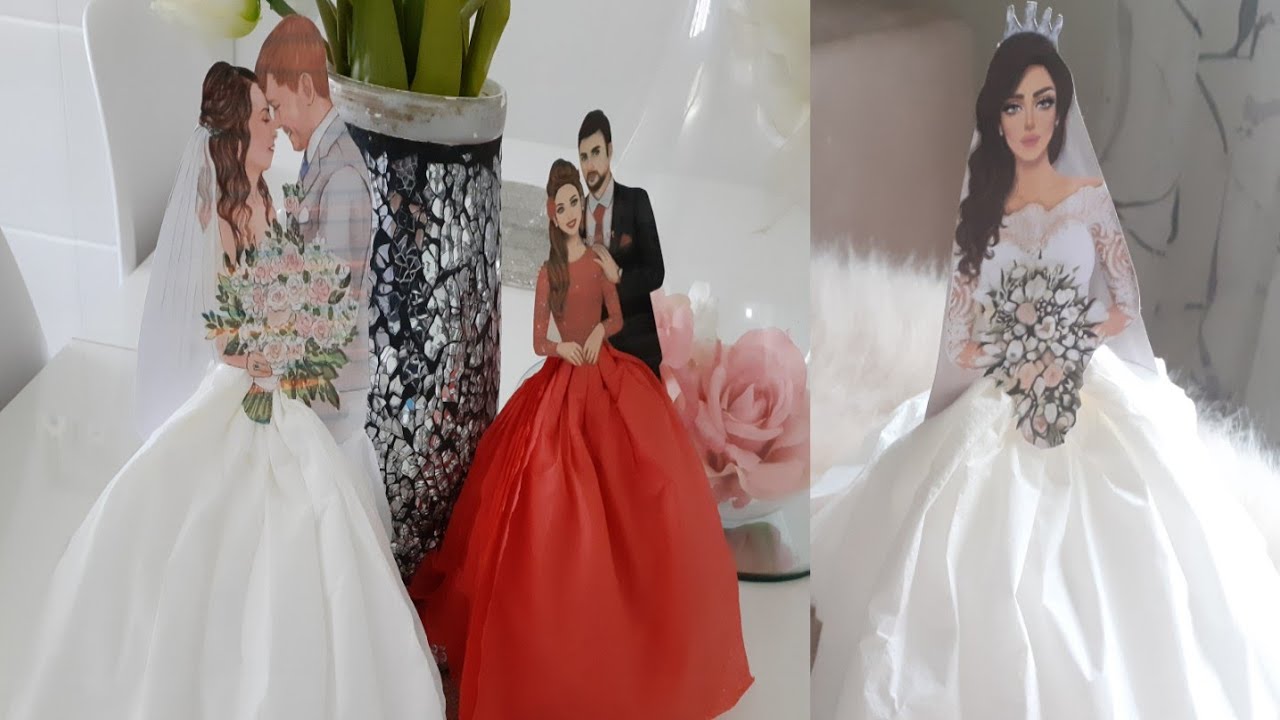 طي المناديل الورقية بشكل جميل للعرسان😍 pliage serviette robe mariée