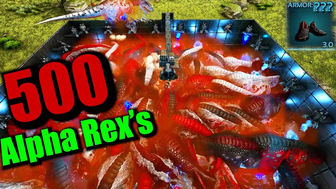 Loot From 500 ALPHA REX'S! (Surprising Result!) - Ark: Survival Evolved