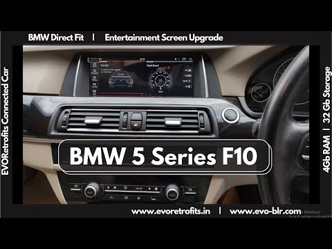 EVO FIT on BMW 5 Series F10 (2011-2017) android entertainment screen demo