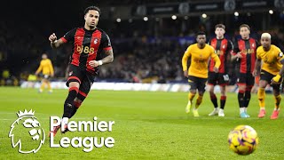 Celebrity Justin Kluivert's historic hat-trick for Bournemouth v. Wolves | Premier League | NBC Sports Profile