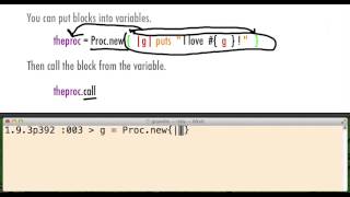 Ruby Language Blocks 2 - Procs