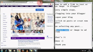 How to add a link to text or an image  in Blogger
