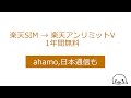 楽天SIMから楽天アンリミットVへ乗り換えました。今後はahamo,日本通信など料金値下げに期待