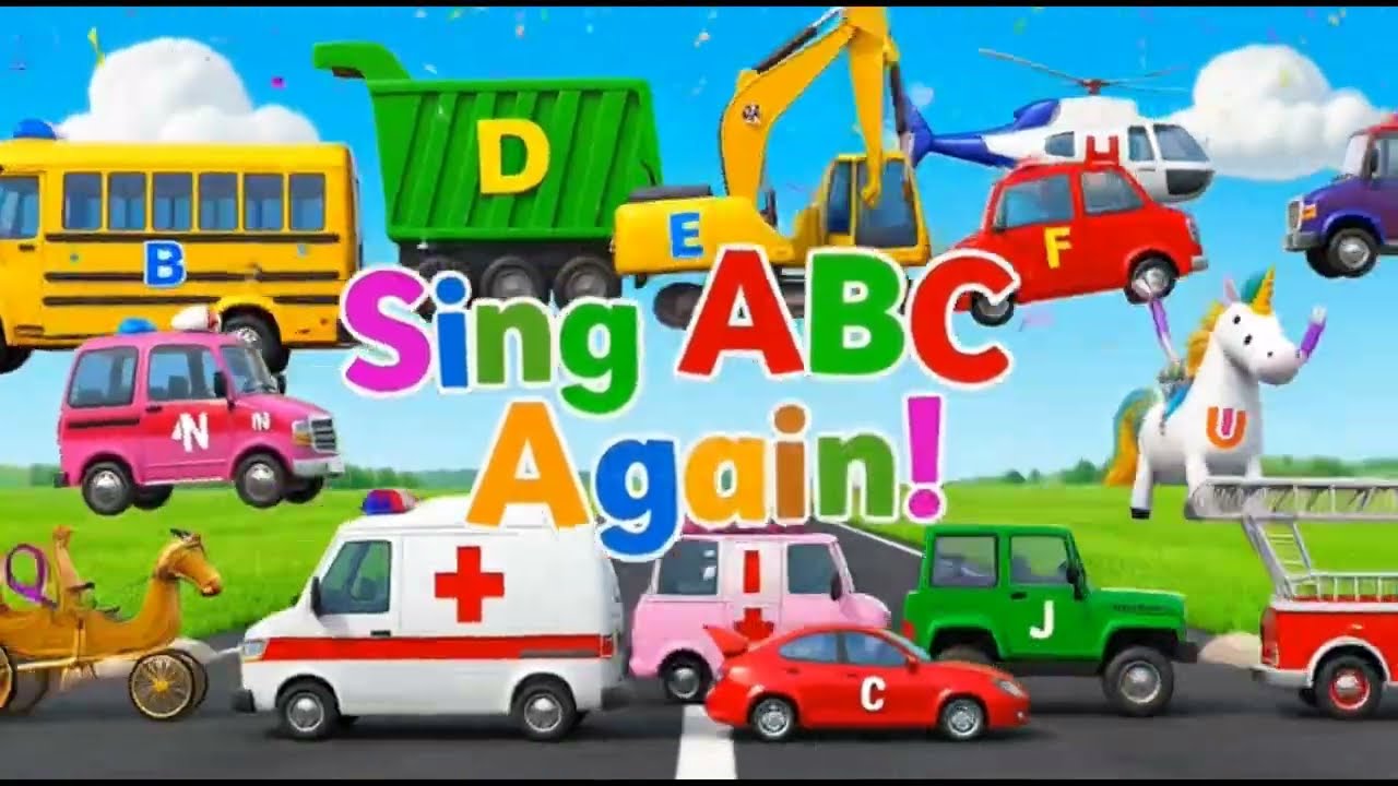 Alphabet Song A to Z with Vehicles | ABC Song with Vehicles 🚗 | Learn Letters A to Z for Kids