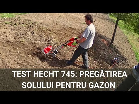 Hecht 745 electric tiller in action – Effortless soil preparation for your lawn!