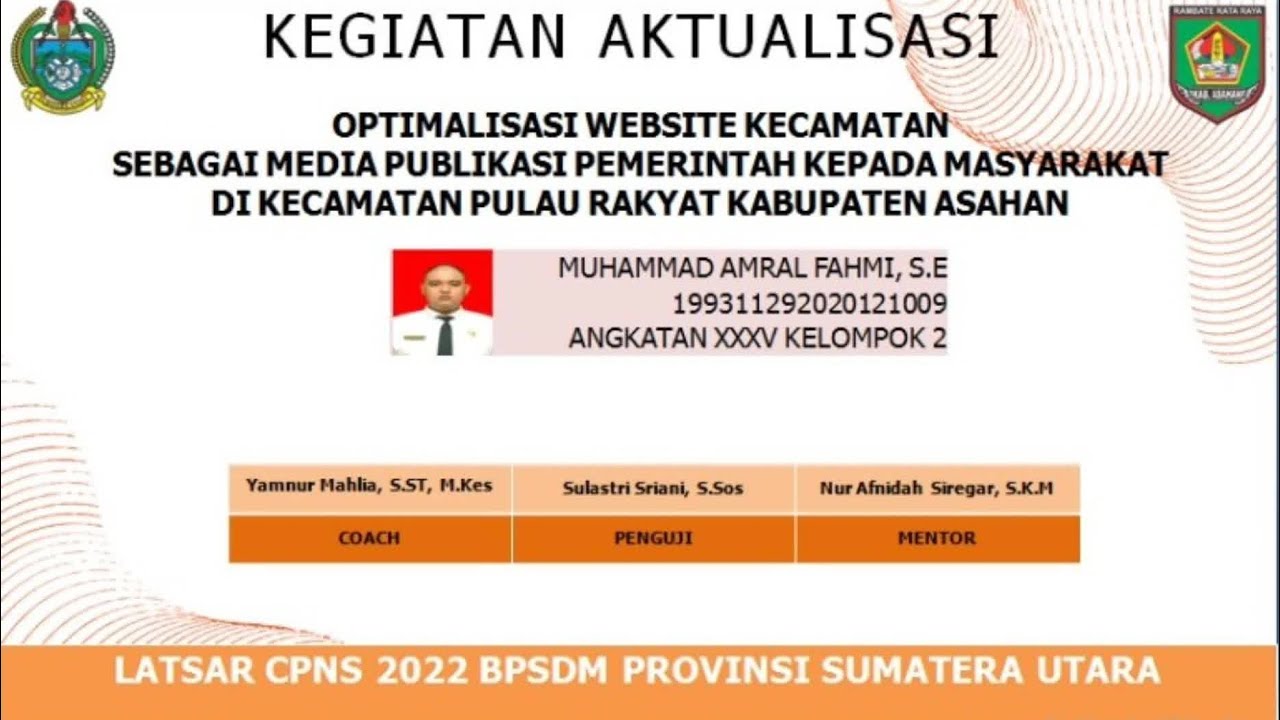 AKTUALISASI KEGIATAN 6 TAHAPAN 6 MINGGU I 
