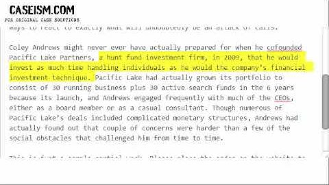 Coley Andrews Case Solution & Analysis- Caseism.com