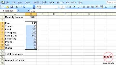 Excel 2003: Naming Cells and Ranges