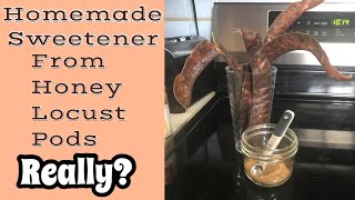 Making Homemade Sweetener out of Honey Locust Pods