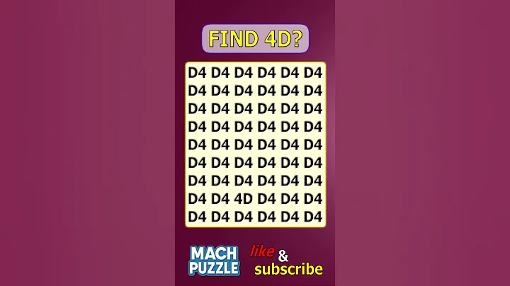 Tell me where 4D? | Brain Teaser IQ Test #shorts #different #puzzles #opticalillusion #quiz
