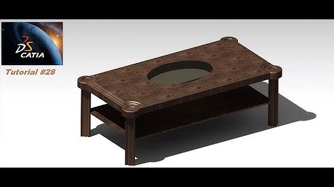 CATIA V5 tutorial #28 -Beautiful wooden coffee table - Part design