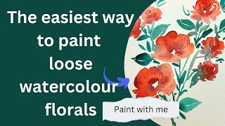 How I make painting loose watercolour florals easy.