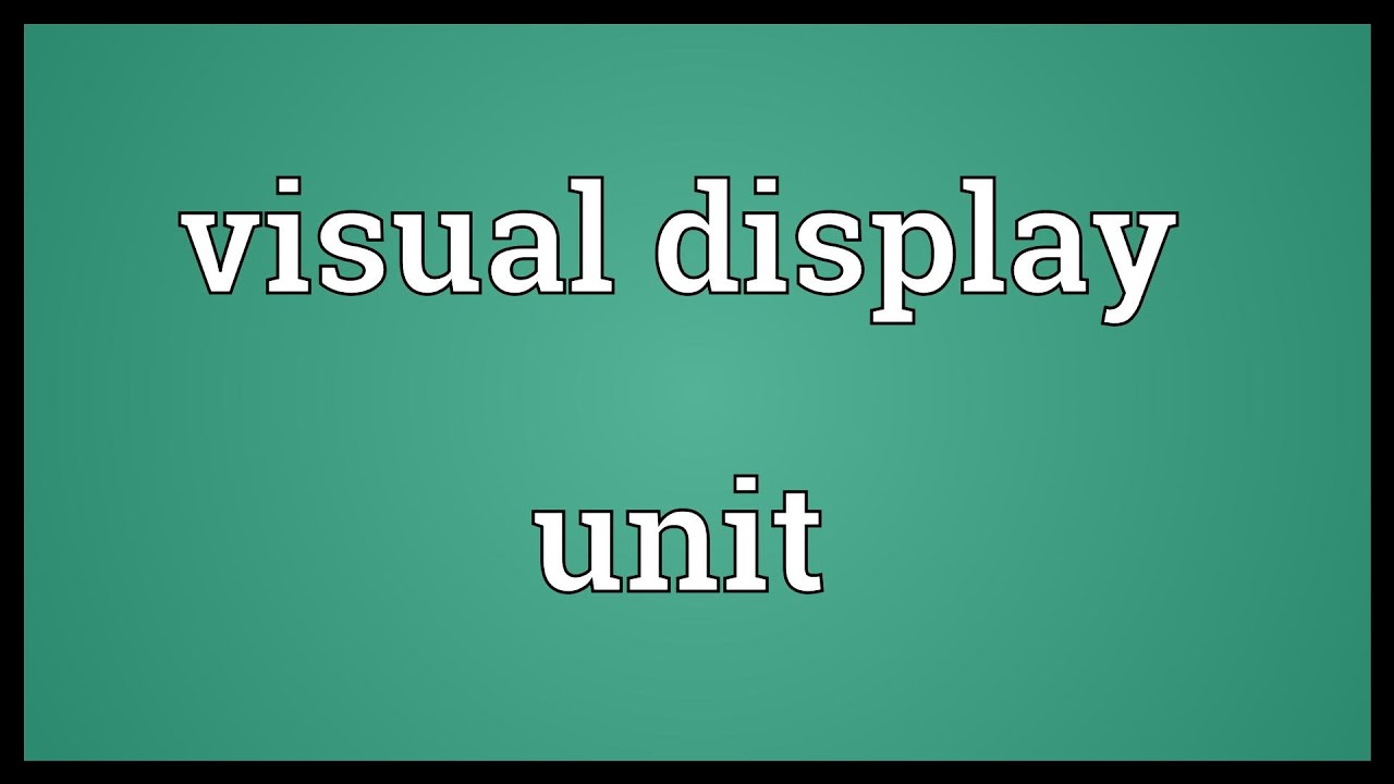 visual display unit crossword