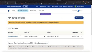 Getting API Credentials for Your PayPal Account