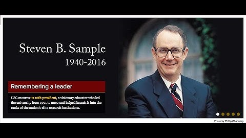 Dr. Steven B. Sample Interfaith Memorial at USC