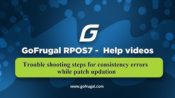 Trouble shooting steps for consistency errors while patch updation