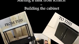 In this video I show you how I managed to build a wooden cabinet around the steel tube frame that came with the aquarium.