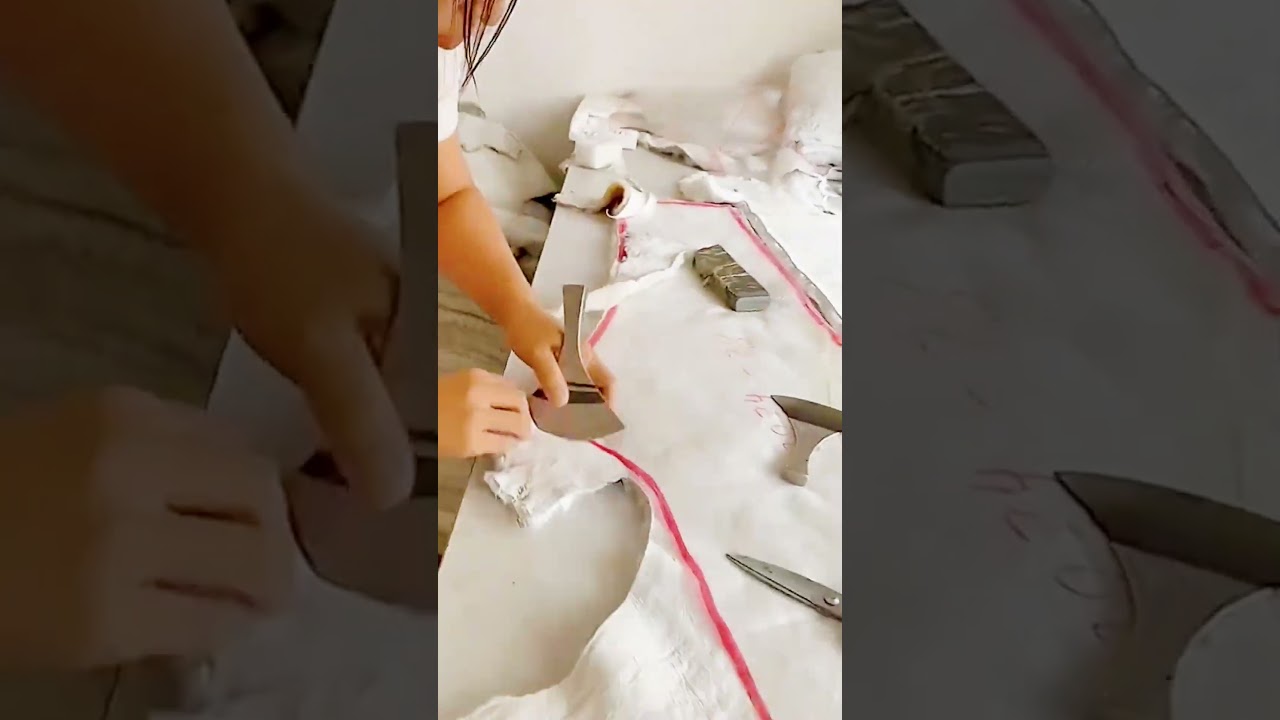 cool technique for cutting synthetic leather 