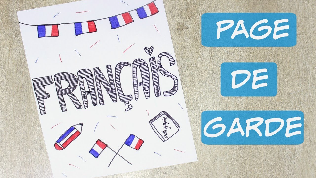 Page De Garde Pour Le Francais Decors Ton Cahier Youtube