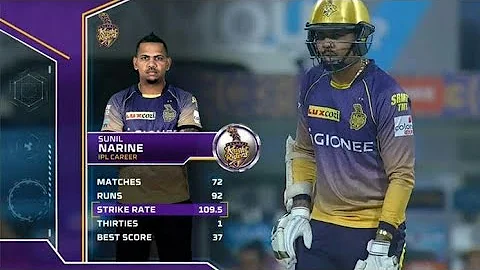 sunil narine 6 6 6 6 back to back || against glenn...