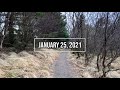 Iceland January 25, 2021 | Walking Through a Forest in Reykjavik (Öskjuhlíð) [4K]