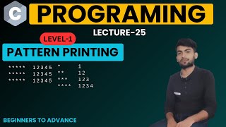 Pattern Printing in C -1 | Problems on loop | star triangle , star rectangle ...| @JayCodingClasses Profile