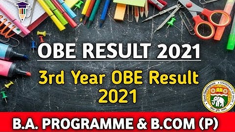DU SOL Third Year OBE Result B.A. Programme & B.Com OBE Result Update | College Updates