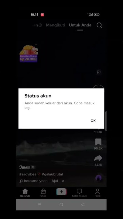 tanda akun Tik tok di blokir 😭#shorts #akuntiktokdiblokir#tiktokviral