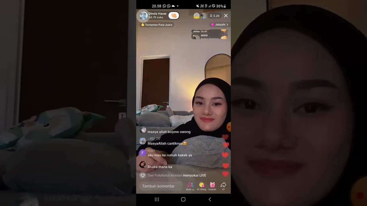 live tiktok dinda hauw