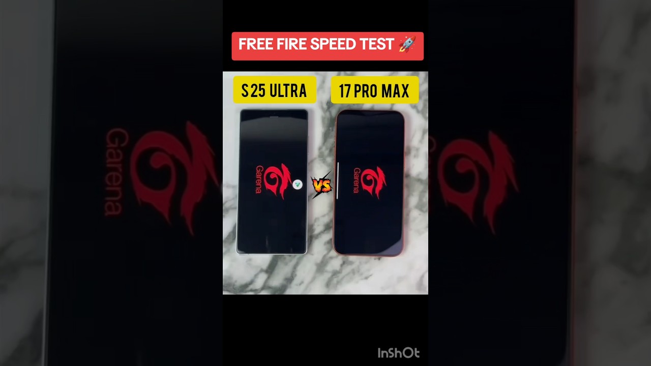 S25 ULTRA VS Iphone 17 pro max FREE FIRE SPEET TEST 