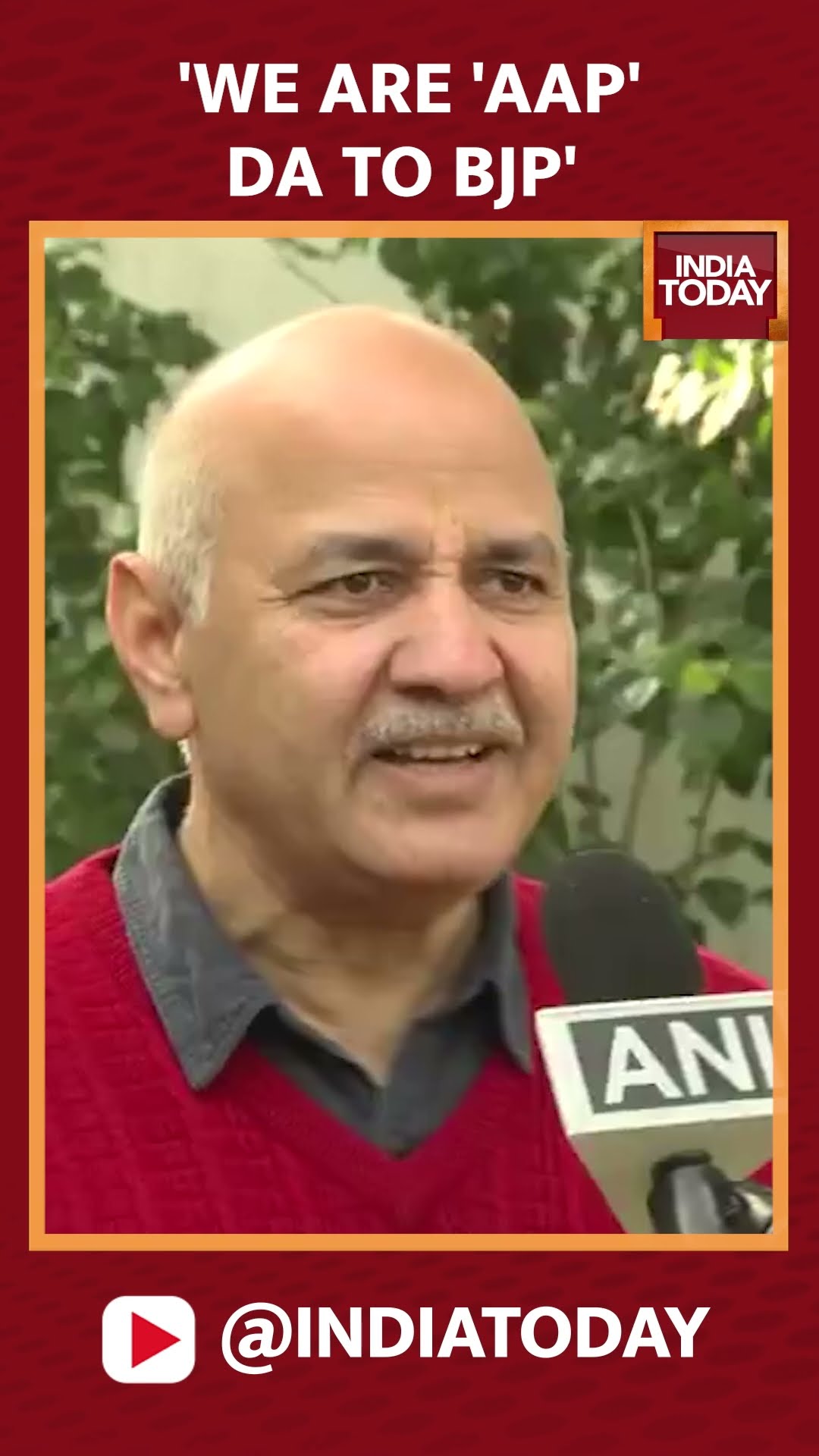 AAP Leader Manish Sisodia Says, Aam Aadmi Party Is The 'AAP'Da For BJP #shorts #manishsisodia #aap