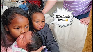 OUR KIDS MEET THEIR BABY SISTER!!!