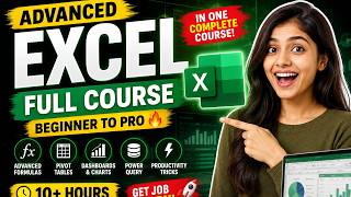 ADVANCED EXCEL FULL COURSE 🔥 | Learn Excel from Beginner to PRO in One Video | Excel Masterclass
