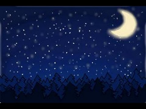 Easy Cartoon Night Sky Drawing