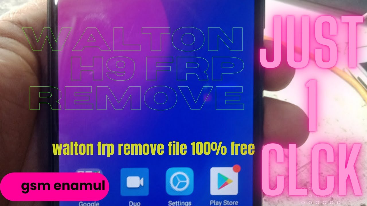 Walton H9 Frp Remove file without password YouTube